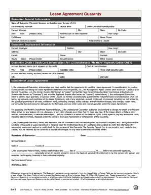 Lease Agreement Guaranty