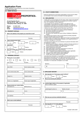 Residential Tenancy Application Form