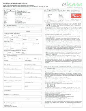 Residential Rental Application Form