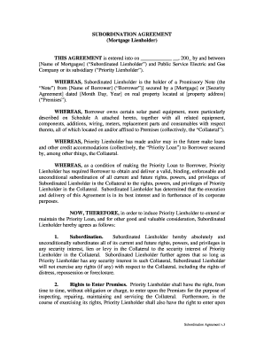 assignment and subordination of management agreement