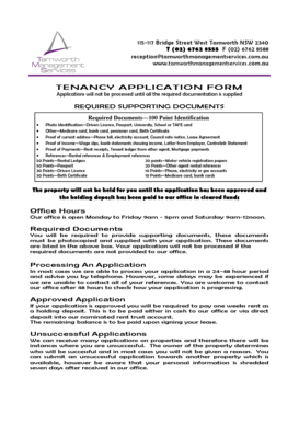 Tenancy Application Form