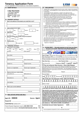 Tenancy Application Form