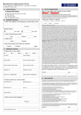 Residential Rental Application Form