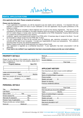 Rental Application Form