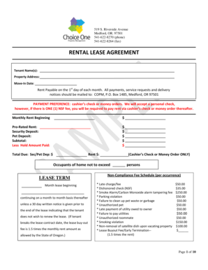 Residential Lease Agreement