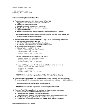 Form W-2 Instructions