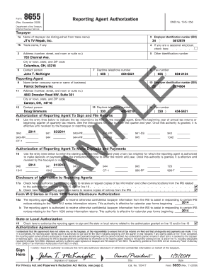 Form 8655 (Rev. November 2009) - Patriot Software