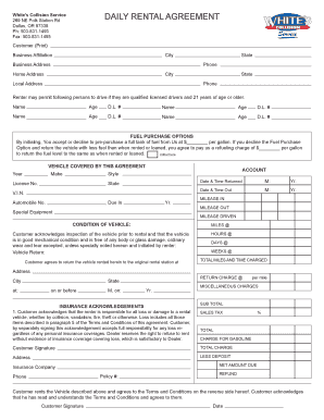 Daily Rental Agreement