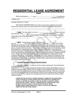 Residential Lease Agreement