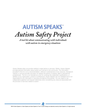 Autism Safety Project Toolkit