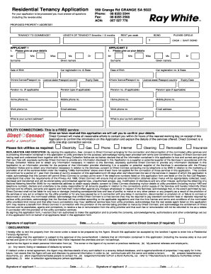Residential Tenancy Application Form