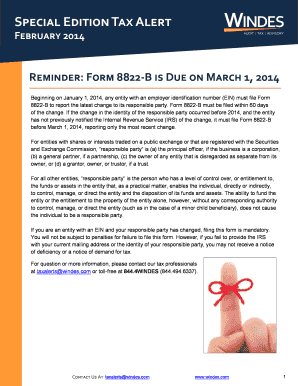 IRS Form 8822-B Reminder