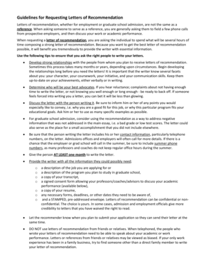 Sample recommendation letter for graduate school from employer - Guidelines for bRequestingb Letters of Recommendation - Norwich bb - careers norwich