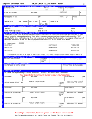 Employee Enrollment Form