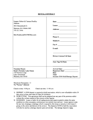 Vacation Rental Agreement