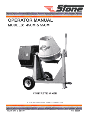Stone Construction Equipment Operating Instructions