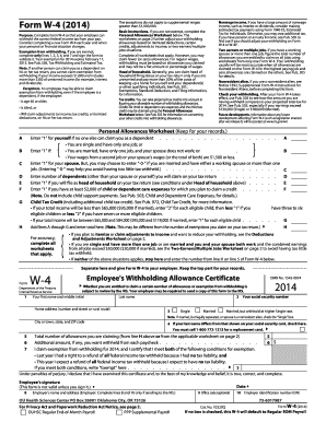 Form W-4 (2014)