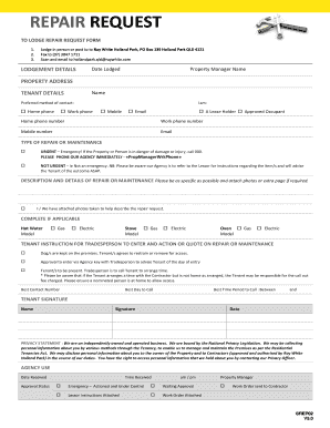 Maintenance slip format - Maintenance Request Form - Ray White Holland Park