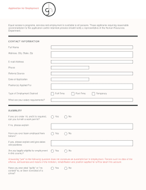 Employment Application Form