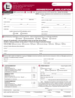 ASPE Membership Application Form