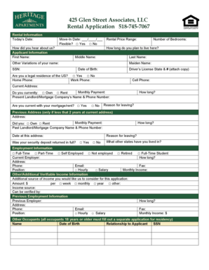 Rental Application Form