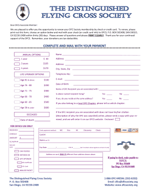 DFCS Membership Renewal Form