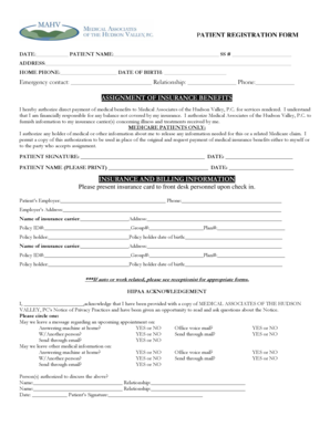 Medical Authorization and Patient Registration Form