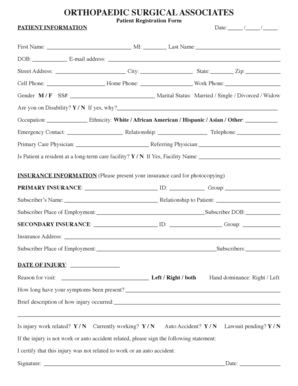 Patient Registration Form