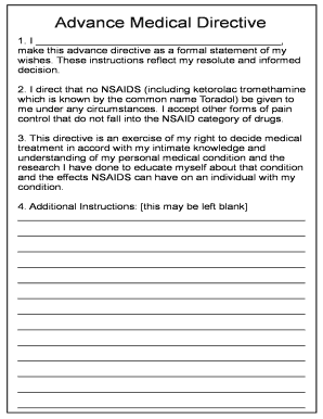 Advance Medical Directive