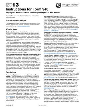 IRS Form 940 Instructions