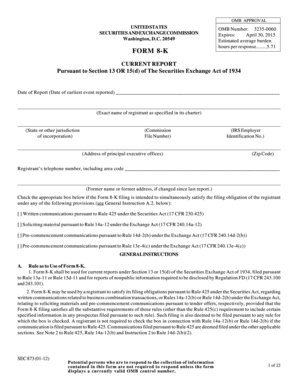 Form 8-K Current Report