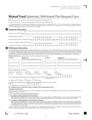 Mutual Fund Systematic Withdrawal Plan Request Form