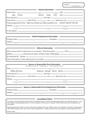 Dental Patient Information Form