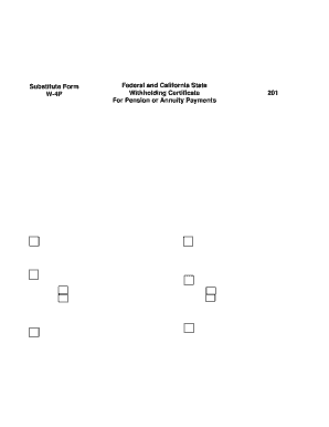 Substitute Form W-4P Withholding Certificate