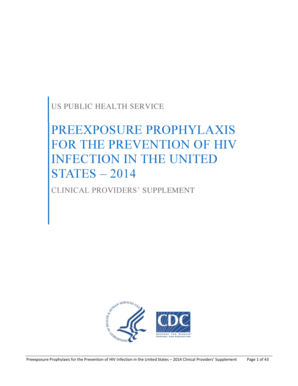 US Public Health Service PrEP Clinical Providers’ Supplement