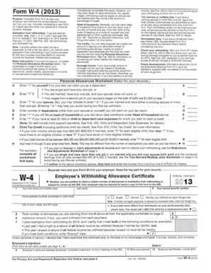 Form W-4 (2013)