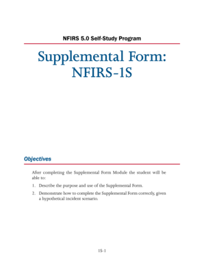 NFIRS-1S Supplemental Form