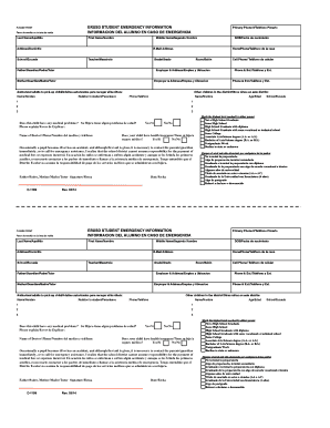 ERUSD Student Emergency Information Form
