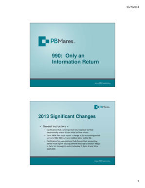 IRS Form 990 2013 Instructions