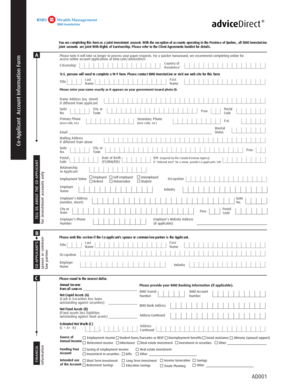 BMO InvestorLine Co-Applicant Account Information Form