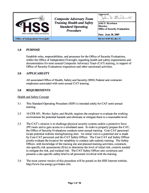 Safety sop example - Composite Adversary Team Training Health and Safety Standard Operating Procedure Composite Adversary Team Training Health and Safety Standard Operating Procedure - energy