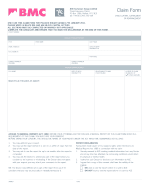 Travel Insurance Claims Form