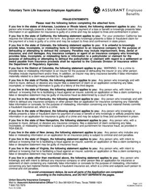 Voluntary Term Life Insurance Employee Application