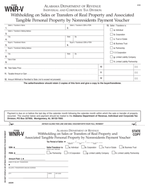 Alabama WNR-V Form