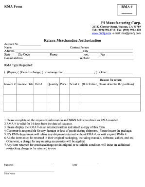 PDF form - PI Manufacturing Corp