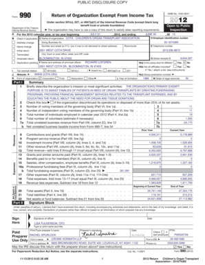 Form 990 Tax Return for Exempt Organizations