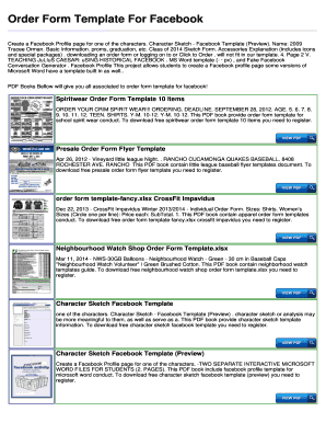 Order Form Template For Facebook - ReaderDoc.Com