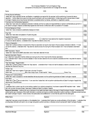 Non-Employee Attestation Form