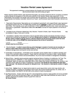 Vacation Rental Lease Agreement