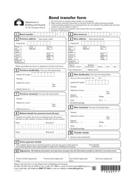 Bond Transfer Form